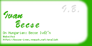 ivan becse business card